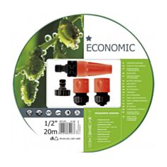Шланг поливочный Cellfast Economic 10-100 1/2" + комплект соединителей - фото