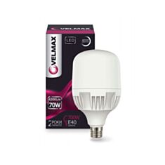 Лампа світлодіодна Velmax LED V-A138 70W E27-E40 6500K 6300Lm кут 220° - фото