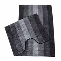 Набір килимків для ванної та туалету Makaron сірий - фото