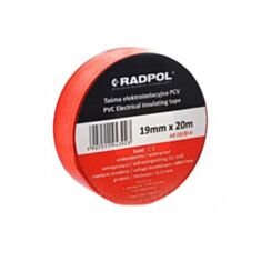 Изолента Radpol AR 19/20-K морозостойкая 19 мм 20 м красная - фото