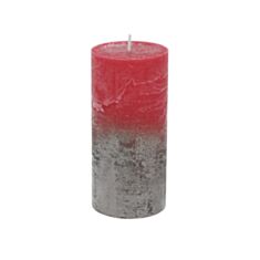 Свеча цилиндр Candy Light С05*10/1-3.0-9.1 омбре серебро красное - фото
