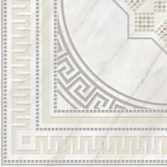 Плитка для підлоги Golden Tile Carrara вставка 40*40 см біла - фото