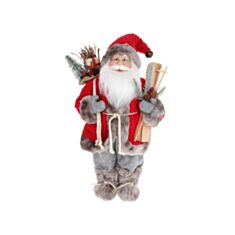 Новорічна іграшка Санта з подарунками BonaDi 845-251 46 см червона  - фото