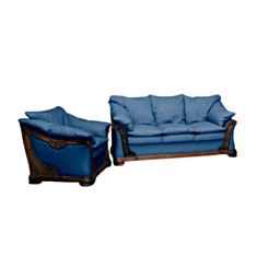 Комплект мягкой мебели Firenze синий - фото