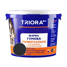 Краска резиновая универсальная TRIORA 247 RAL 9004 черная 1,2 кг - фото