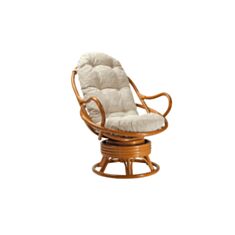 Крісло оборотне з подушкою 0501 Calamus Rotan коричневе - фото