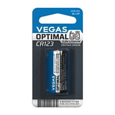 Батарейка Vegas CR123 Lithium Optimal VCR-123BL1-OP 1 шт - фото
