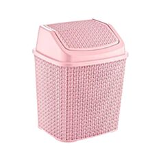 Відро для сміття Ozer Plastik KNIT O005-X65 6,2 л рожеве - фото