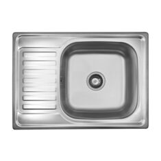 Кухонна мийка Kroner KRP-Satin 6950 0,8 мм 69*50 см сатин - фото