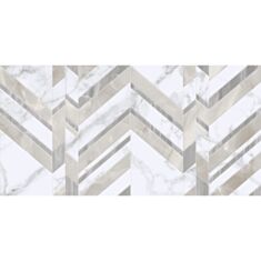 Плитка для стен Golden Tile Marmo Bianco Шеврон G70151 30*60 см белый - фото