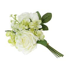 Декоративний букет троянди і гортензія BonaDi DY7-392 26 см білий - фото
