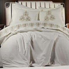 Комплект постельного белья Batunur ранфорс/кружево Cagla 200*220 см - фото