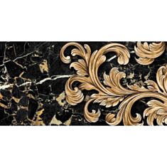 Плитка Golden Tile Saint Laurent чорний декор №1 9АС311 30x60 - фото