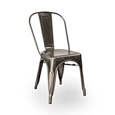 Кресло обеденное металлическое Loft серое - фото