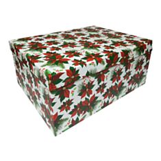 Коробка подарочная Гулливер Рождественские цветы 291806 31*25 см белая - фото
