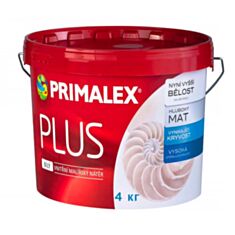 Краска известковаяPrimalex Plus 4 кг - фото