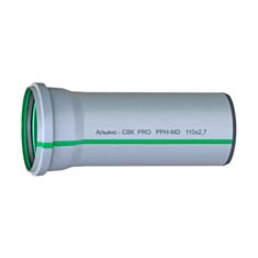 Труба каналізаційна внутрішня СВК-Альянс ПП 110*2,7*315 мм PRO зелена - фото