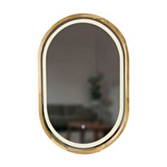 Зеркало Luxury Wood Freedom SLIM LED орех натуральный 55*85 см - фото