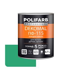 Емаль алкідна Polifarb DekoMal ПФ-115 бірюзова 0,9 кг - фото