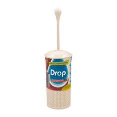 Щетка туалетная Ucsan Plastik  Drop M-1019 ivory - фото