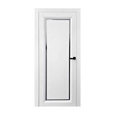 Міжкімнатні двері Zahid Doors PL Glass-1 600 мм Білий матовий скло сатин - фото
