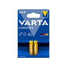 Батарейка Varta LongLife LR03 AAA Alkaline 1,5V 2 шт - фото