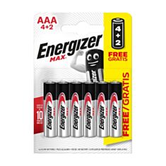 Батарейка Energizer MAX LR03 AAA 4+2 шт - фото