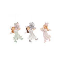 Іграшка на ялинку Дівчинка-ангел БД 707-280 3 дизайни 8,5 см - фото