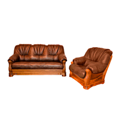 Комплект м'яких меблів 4090 коричневий - фото
