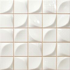 Мозаика Dune Meqalos Ceramics 3D White 25*25 - фото