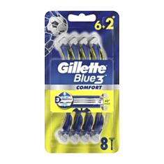 Бритва одноразовая Gillette Blue Comfort 3 лезвия 6+2 шт - фото