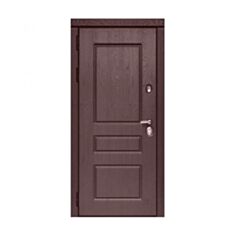 Двері металеві Міністерство Дверей ПО-59 V дуб темний 96*205 см ліві - фото