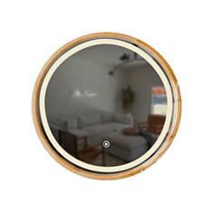 Зеркало Luxury Wood Freedom SLIM LED сенсор ясень натуральный 85 см - фото