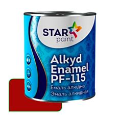 Емаль алкідна STAR Paint ПФ-115 76 темно-вишнева 0,9 кг - фото