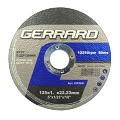 Круг відрізний по металу Gerrard 4181841 125*1*22,23 мм - фото