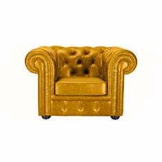 Кресло Честер желтый - фото