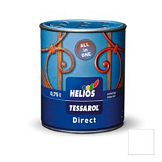 Емаль антикорозійна Helios Tessarol Direct 3 в 1 біла 0,75 л - фото