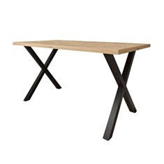 Стол обеденный Металл-Дизайн Тайм 120*75 см черный бархат/дуб античный - фото