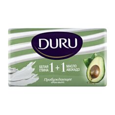 Мыло Duru 1+1 белая глина и масло авокадо 80 г - фото
