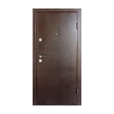 Двері металеві Міністерство Дверей ПБУ-01 Вензель Практичний горіх коньячний 96*205 см праві - фото