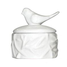 Декор белая шкатулка с птичкой Eterna 1005-12,2 - фото