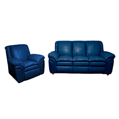 Комплект мягкой мебели Boston синий - фото