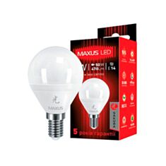 Лампа світлодіодна Maxus LED 1-LED-439 G45 F 5W 3000K 220V E14 AP - фото