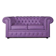 Диван Честерфилд двухместный раскладной фиолетовый - фото