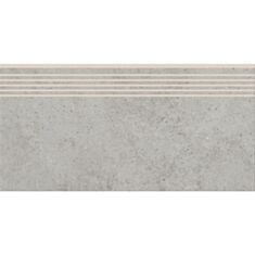 Плитка Cersanit Highbrook Light grey ступень 29,8*59,8 см серая - фото