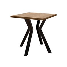 Стол обеденный Металл-Дизайн Свен-4 80*80 см дуб античный/черный - фото