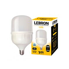 Лампа світлодіодна Lebron LED L-A138 50W E27-40 6500K 4500Lm кут 240° - фото