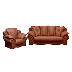 Комплект мягкой мебели Gennifer коричневый - фото