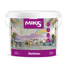 Краска интерьерная Miks Color Mattlatex устойчива к мойке и истиранию 1 л 1,4 кг - фото