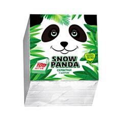 Серветки паперові Сніжна Панда 100 шт 24*24 см білі - фото